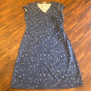 ATHLETA Ruched Side Athleisure Dress Large tall cap sleeve